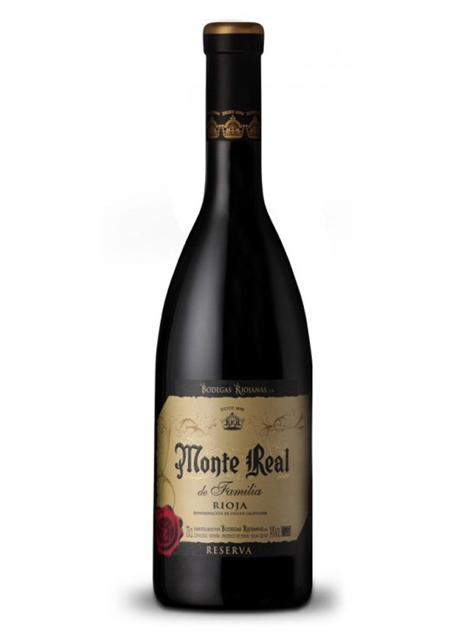 Red Wine Monte Real de Familia Reserva.